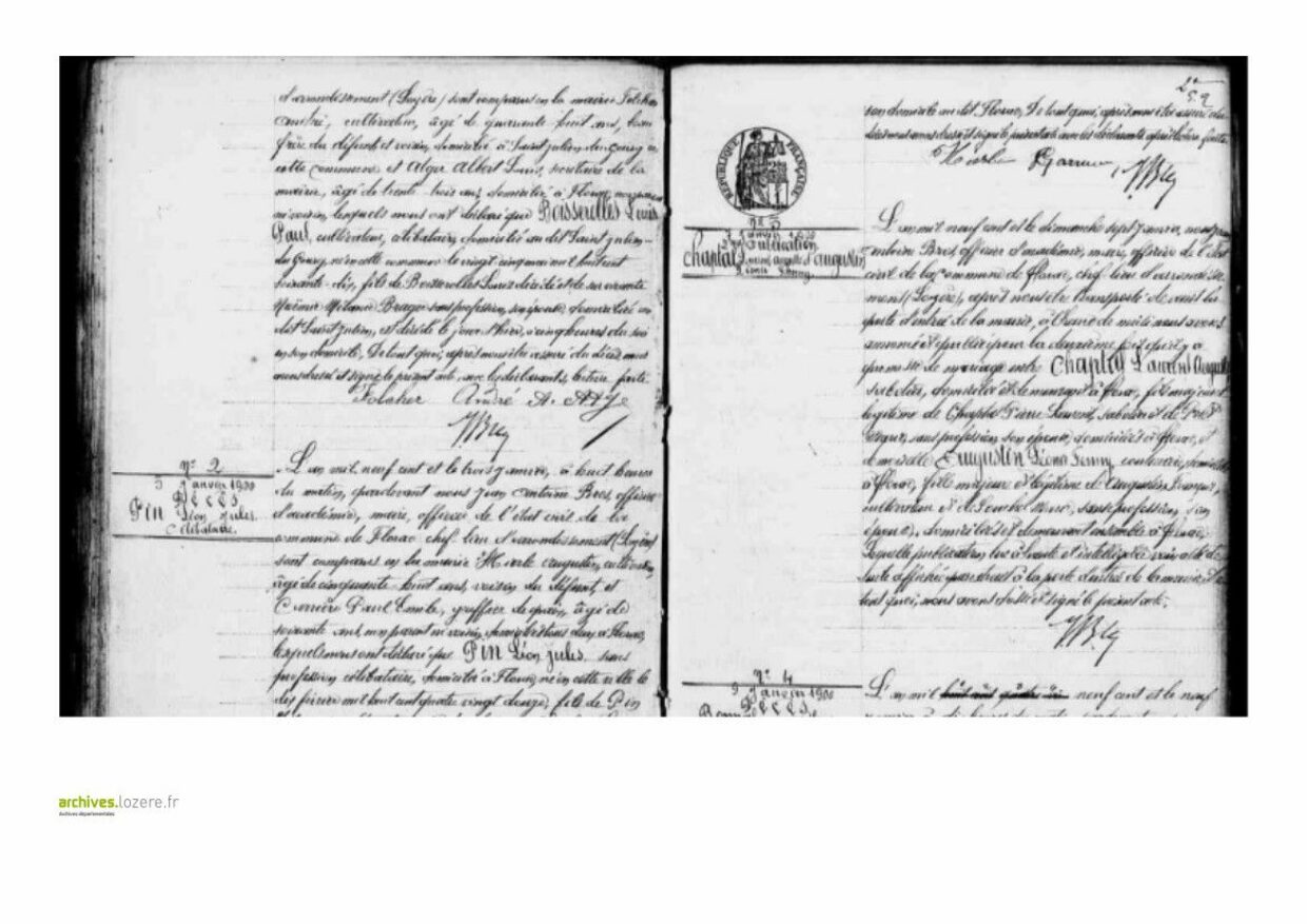 Archives Départementales De La Lozère Etat Civil Demande d'acte d'états civils (naissance, ...)